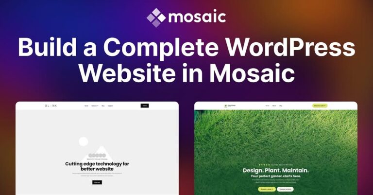 mosaic website build