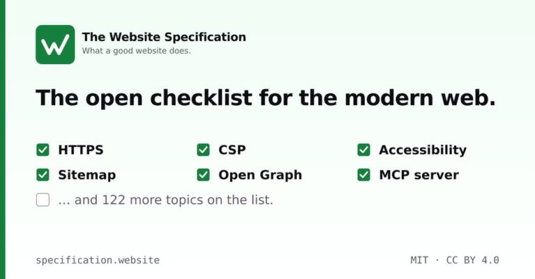 the open checklist