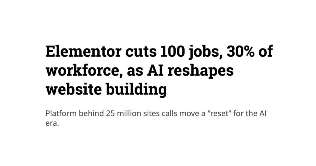 elementor layoffs