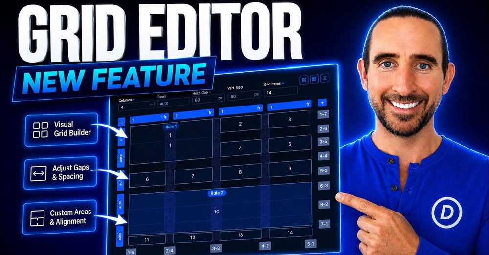 divi grid editor