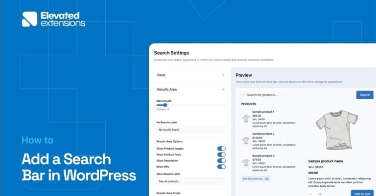 elevated extensions search bar