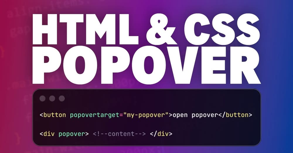 html css popover