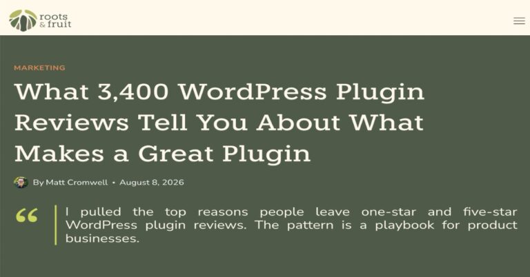 analysis of plugin reviews