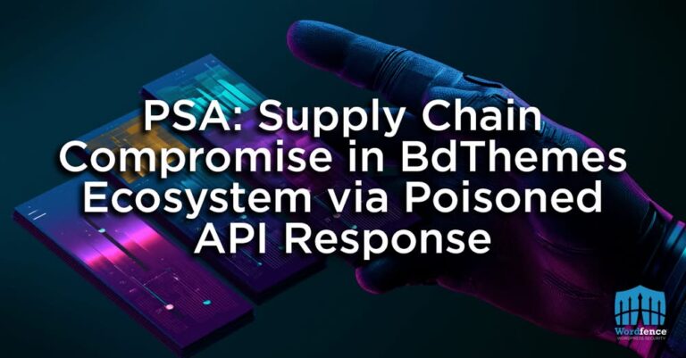 bdthemes supply chain attack