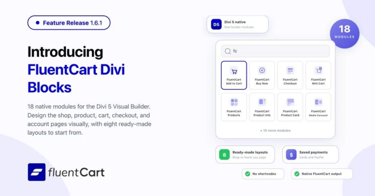 fluentcart divi integration
