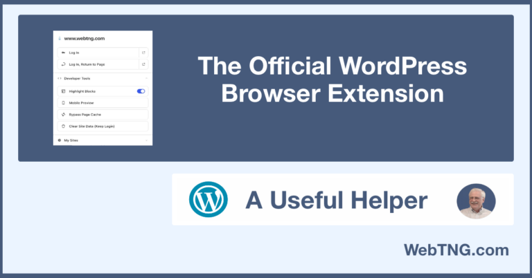 official wordpress browser extension feature