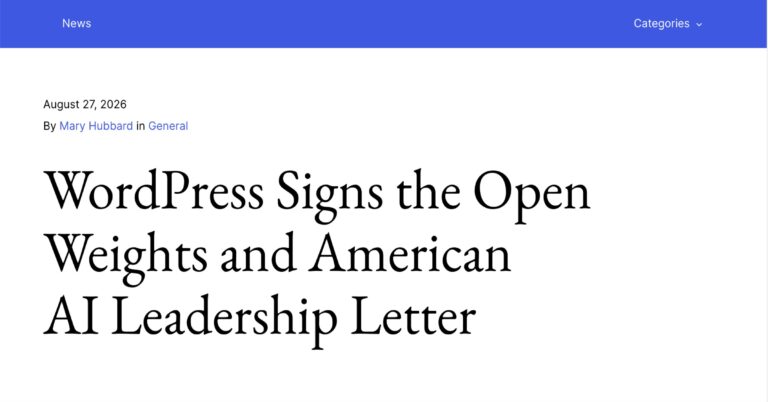 wordpress signs open weights letter