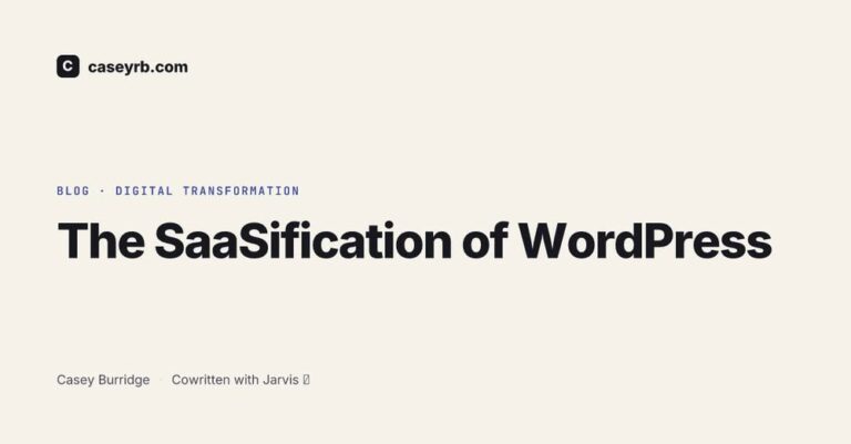 saasification of wordpress