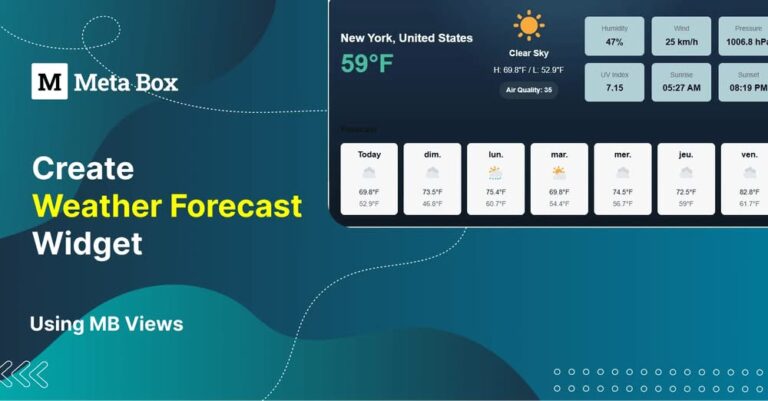 creating a weather widget with meta box views