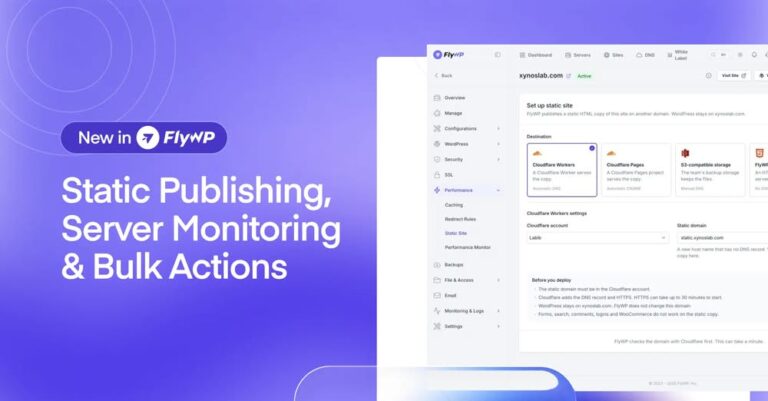 flywp publish to static