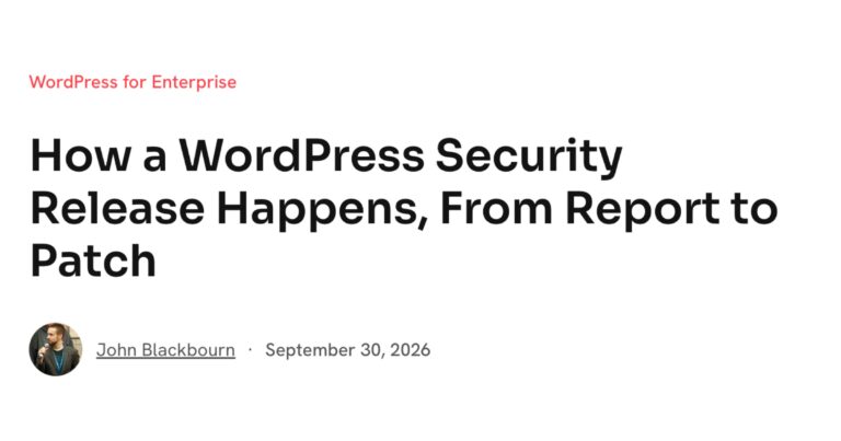 security release process